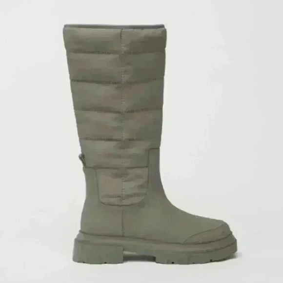 Zara Quilted Rubberized Boots - Picture 4 of 5